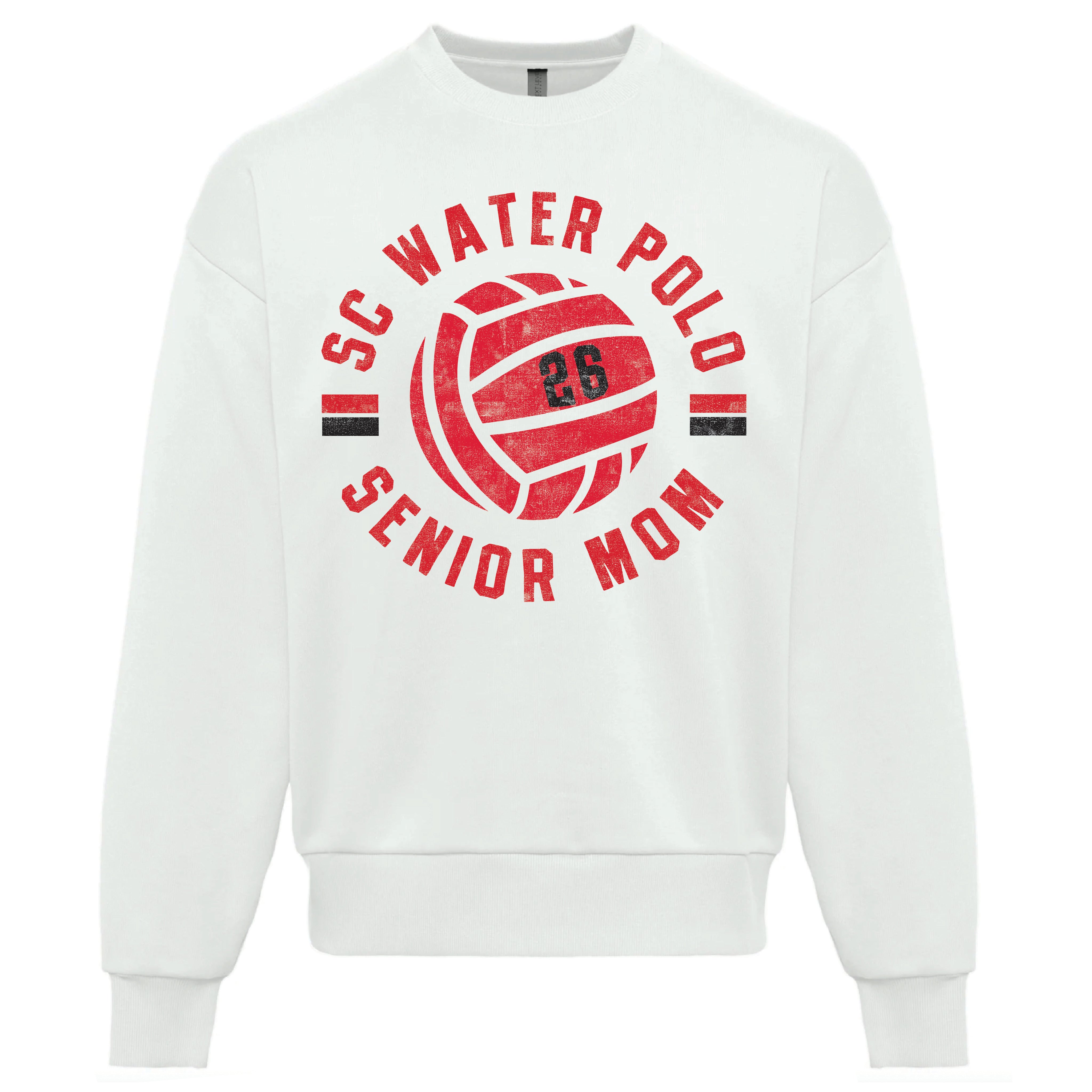 ST CHARLES | '26 SENIOR MOM WATER POLO VARSITY SWEATSHIRT (UNISEX)