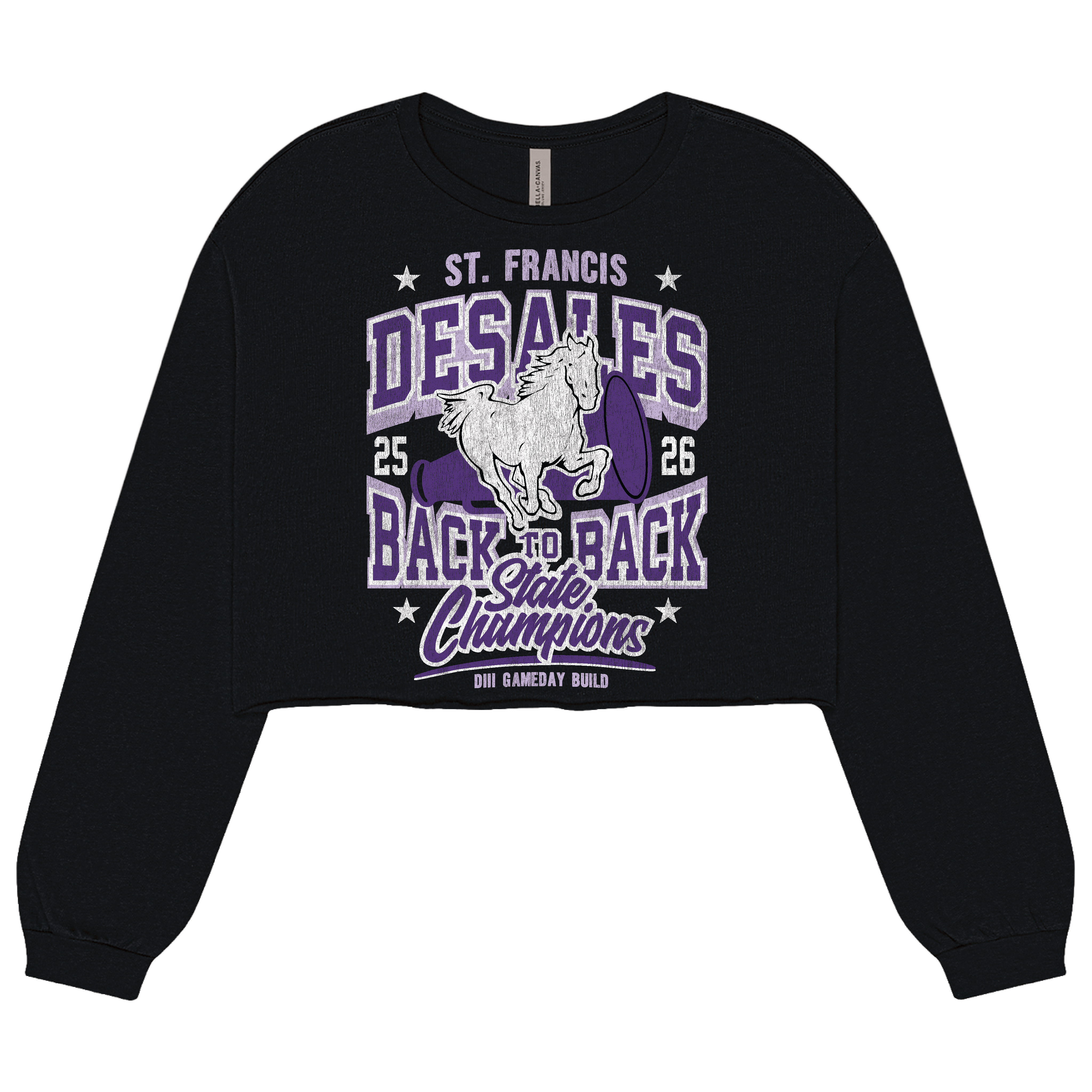DESALES | BACK TO BACK STATE CHAMP CROP TEE