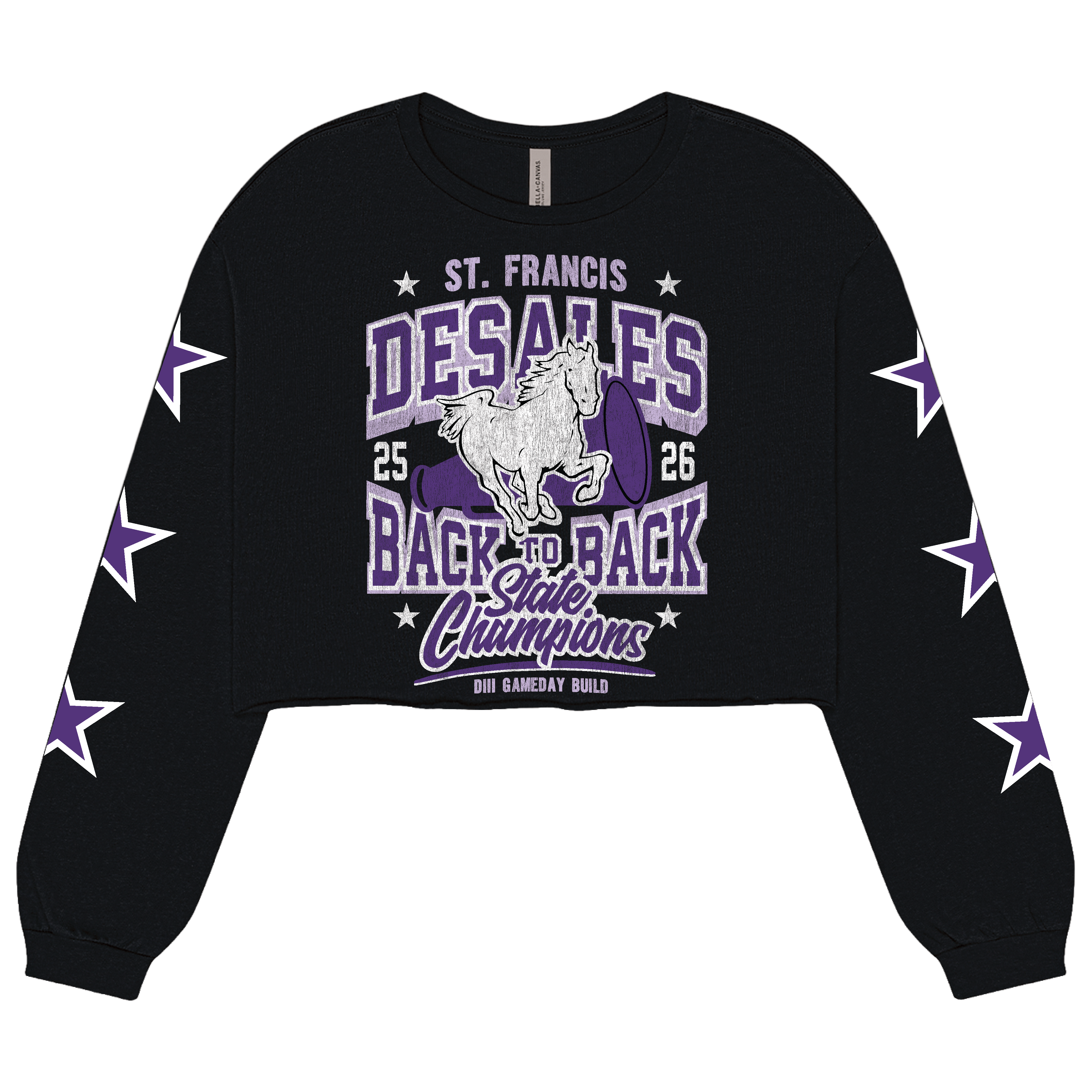 DESALES | BACK TO BACK STATE CHAMP CROP TEE