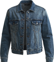 VARSITY MASCOT JACKET MEDIUM WASH