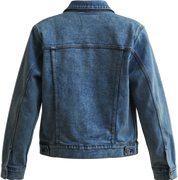 VARSITY MASCOT JACKET MEDIUM WASH