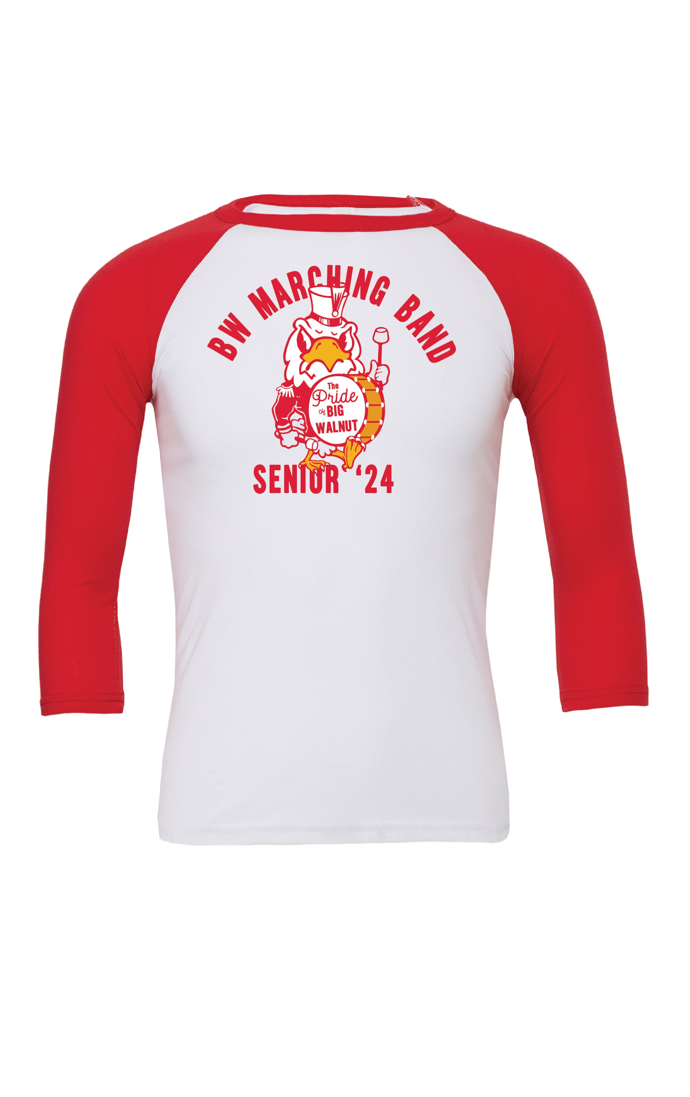 BW Marching Band The Pride of Big Walnut Senior Baseball Tee